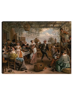 Foto 1 | Foto 1 | Cuadro Decorativo - La Pareja De Baile- Jan Steen - Fotografía - 28x36 - Impresión En Lienzo - Fine Art Tj