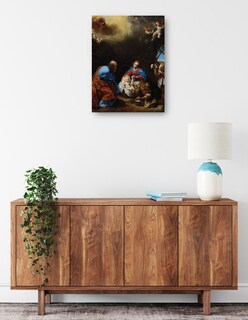 Foto 2 | Foto 2 | Cuadro Decorativo - Adoración De Los Pastores (c. 1670)- Carlo Dolci - Religión - 46x61 - Impresión En Lienzo - Fine Art Tj