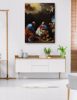 Foto 5 | Foto 5 | Cuadro Decorativo - Adoración De Los Pastores (c. 1670)- Carlo Dolci - Religión - 46x61 - Impresión En Lienzo - Fine Art Tj