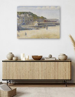 Foto 5 | Foto 5 | Cuadro Decorativo - Puerto-en-bessin (1888)- Georges Seurat - Costa - 28x36 - Impresión En Lienzo - Fine Art Tj