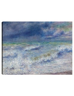 Foto 1 | Foto 1 | Cuadro Decorativo - Paisaje Marino (1879)- Pierre-auguste Renoir - Religión - 46x61 - Impresión En Lienzo - Fine Art Tj