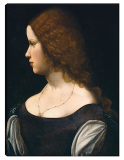 Foto 1 | Foto 1 | Cuadro Decorativo - Retrato De Una Señorita, C. 1500- Leonardo Da Vinci - Fotografía - 69x92 - Impresión En Lienzo - Fine Art Tj