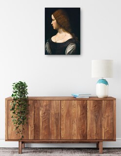 Foto 2 | Foto 2 | Cuadro Decorativo - Retrato De Una Señorita, C. 1500- Leonardo Da Vinci - Fotografía - 69x92 - Impresión En Lienzo - Fine Art Tj