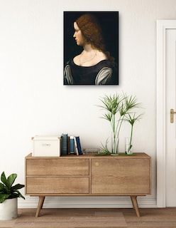 Foto 3 | Foto 3 | Cuadro Decorativo - Retrato De Una Señorita, C. 1500- Leonardo Da Vinci - Fotografía - 69x92 - Impresión En Lienzo - Fine Art Tj