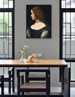 Foto 4 | Foto 4 | Cuadro Decorativo - Retrato De Una Señorita, C. 1500- Leonardo Da Vinci - Fotografía - 69x92 - Impresión En Lienzo - Fine Art Tj
