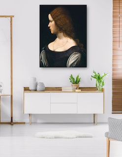 Foto 5 | Foto 5 | Cuadro Decorativo - Retrato De Una Señorita, C. 1500- Leonardo Da Vinci - Fotografía - 69x92 - Impresión En Lienzo - Fine Art Tj