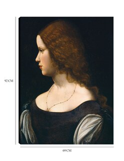 Foto 6 | Foto 6 | Cuadro Decorativo - Retrato De Una Señorita, C. 1500- Leonardo Da Vinci - Fotografía - 69x92 - Impresión En Lienzo - Fine Art Tj