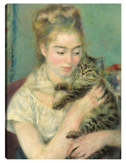 Foto 1 | Foto 1 | Cuadro Decorativo - Mujer Con Un Gato- Pierre-auguste Renoir - Fotografía - 28x36 - Impresión En Lienzo - Fine Art Tj