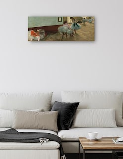 Foto 3 | Foto 3 | Cuadro Decorativo - La Lección De Danza, C. 1879- Edgar Degas - Fotografía - 34x89 - Impresión En Lienzo - Fine Art Tj
