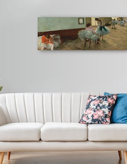 Foto 4 | Foto 4 | Cuadro Decorativo - La Lección De Danza, C. 1879- Edgar Degas - Fotografía - 34x89 - Impresión En Lienzo - Fine Art Tj