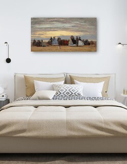 Foto 5 | Foto 5 | Cuadro Decorativo - La Playa De Villerville- Eugène Boudin - Fotografía - 54x102 - Impresión En Lienzo - Fine Art Tj