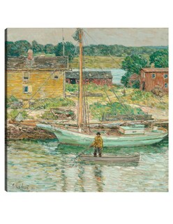 Foto 1 | Foto 1 | Cuadro Decorativo - Balandra De Ostras, Cos Cob, 1902- Childe Hassam - Costa - 51x51 - Impresión En Lienzo - Fine Art Tj