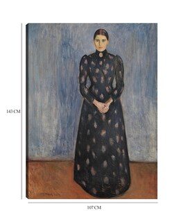 Foto 6 | Foto 6 | Cuadro Decorativo - Inger En Negro Y Violeta (1892)- Edvard Munch - Fotografía - 107x143 - Impresión En Lienzo - Fine Art Tj