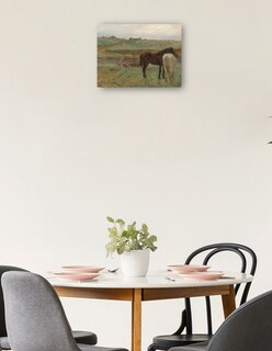 Foto 2 | Foto 2 | Cuadro Decorativo - Caballos En Una Pradera- Edgar Degas - Religión - 28x36 - Impresión En Lienzo - Fine Art Tj