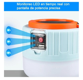 Foto 2 | Foto 2 | Lámpara de Campismo Led Solar Impermeable