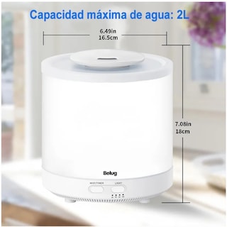 Foto 2 | Foto 2 | Humidificador Difusor Aromaterapia De Aroma Aceites 1800ml Blanco