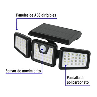 Foto 2 | Foto 2 | Luminario Solar Truper ARB-801L color Negro Led 8 W con Sensor de Movimiento
