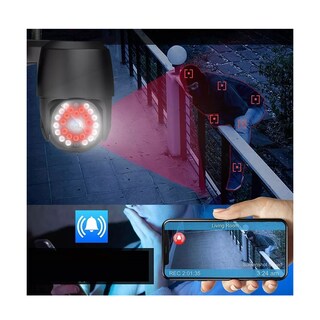 Foto 3 | Foto 3 | Cámara de Seguridad Wifi Exterior 1080p con Iluminación Led Eo Safe Imports Esi-3413 Negro