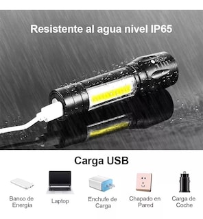 Foto 5 | Foto 5 | Lámpara Táctica Recargable Led 2000l Belug 4 Piezas