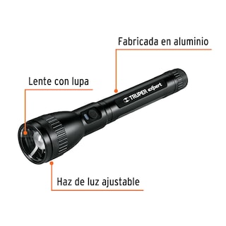 Foto 2 | Foto 2 | Linterna LED Truper Expert color Negro Recargable de Aluminio 820 LM