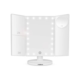 Foto 2 | Foto 2 | Espejo Para Maquillaje Aumentos Luz Led Carga Usb O Baterías Aaa, Redlemon, Blanco, 81364