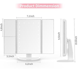Foto 2 | Foto 2 | Espejo De Maquillaje Huoguo Pantalla Táctil Led De 22 Luces 3 Veces - Venta Internacional.