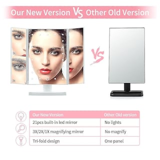 Foto 4 | Foto 4 | Espejo De Maquillaje Huoguo Pantalla Táctil Led De 22 Luces 3 Veces - Venta Internacional.