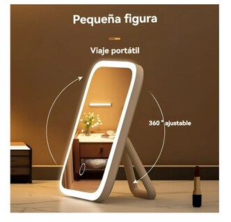 Foto 3 | Foto 3 | Espejo De Maquillaje Led De 3 Niveles Recargable 360 Grados