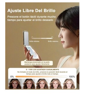 Foto 2 | Foto 2 | Espejos Maquillaje Led Recargable Usb Con Brillo Ajustable
