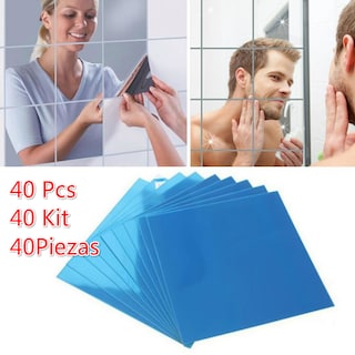 Foto 3 | Foto 3 | Venta Internacional- Kit de 40 Pegatinas de Pared con Espejo 3D 15 x 15 cm