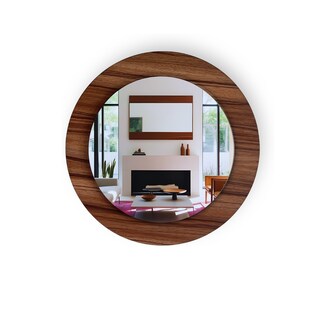 Foto 1 | Foto 1 | Espejo Decorativo de Pared Redondo de Madera ARD GLG Oak 43 cm de Diámetro Diseño Moderno