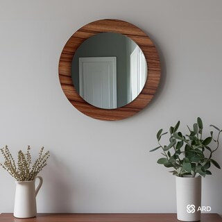 Foto 2 | Foto 2 | Espejo Decorativo de Pared Redondo de Madera ARD GLG Oak 43 cm de Diámetro Diseño Moderno