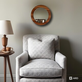 Foto 4 | Foto 4 | Espejo Decorativo de Pared Redondo de Madera ARD GLG Oak 43 cm de Diámetro Diseño Moderno