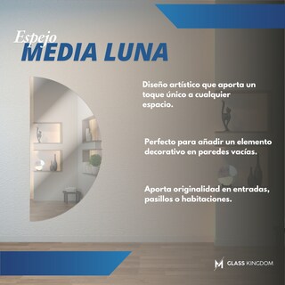 Foto 3 | Foto 3 | Espejo Media Luna Glass Kingdom de 40 x 80 cm