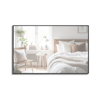 Foto 1 | Foto 1 | Espejo Rectangular Con Marco De Aluminio Color Negro Mate De 60x80cm, Marca Gravita
