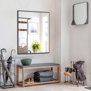 Foto 7 | Foto 7 | Espejo Rectangular Con Marco De Aluminio Color Negro Mate De 60x80cm, Marca Gravita
