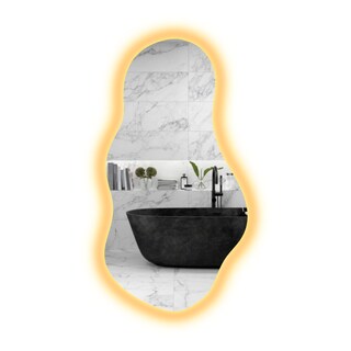 Foto 1 | Foto 1 | Espejo con Luz Led Cálida Decorativo Forma Irregular Amorfo Minimalista Tamaño 60x 100 cm