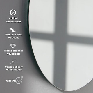 Foto 5 | Foto 5 | Espejo Con Luz Led Cálida Decorativo Forma Irregular Amorfo Minimalista Tamaño 60 X 90 Cm