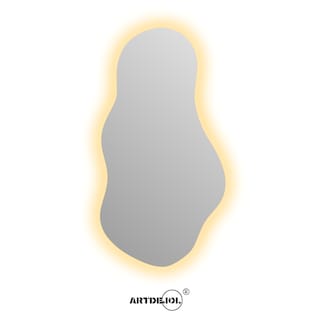 Foto 7 | Foto 7 | Espejo Con Luz Led Cálida Decorativo Forma Irregular Amorfo Minimalista Tamaño 60 X 90 Cm