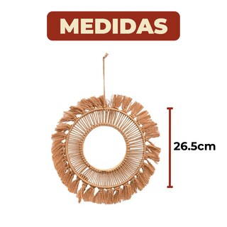 Foto 7 | Foto 7 | Espejo Redondo de Macramé Colgante Decorativo para Pared
