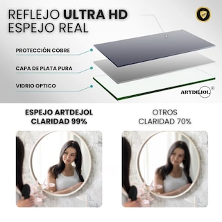 Foto 5 | Foto 5 | Espejo Artdejol Forma Orgánica Irregular Mushini 60 x 160 cm