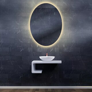 Foto 2 | Foto 2 | Espejo Decorativo Ovalado 40 X 80 Cms Luz Led Touch