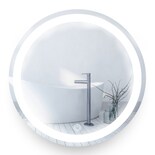 Espejo 80cm Luz Led Blanca Touch Esmerilado Para Baño