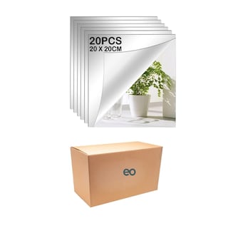 Foto 1 | Foto 1 | Espejos Decorativos Pared Autoadhesivo Vinilos 20*20cm 20pcs Eo Safe Imports Esi-18928 Plata