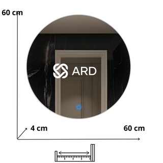 Foto 8 | Foto 8 | Espejo para Baño de Pared con Luz LED Redondo ARD GLG 60 cm 3 Tonos Regulables