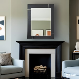 Foto 4 | Foto 4 | Espejo Decorativo de Pared Rectangular de Madera Negra ARD GLG Blackwood 78x60 cm Diseño Moderno