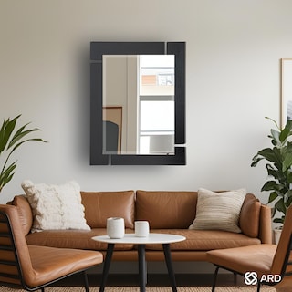 Foto 5 | Foto 5 | Espejo Decorativo de Pared Rectangular de Madera Negra ARD GLG Blackwood 78x60 cm Diseño Moderno