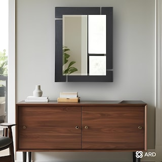 Foto 7 | Foto 7 | Espejo Decorativo de Pared Rectangular de Madera Negra ARD GLG Blackwood 78x60 cm Diseño Moderno