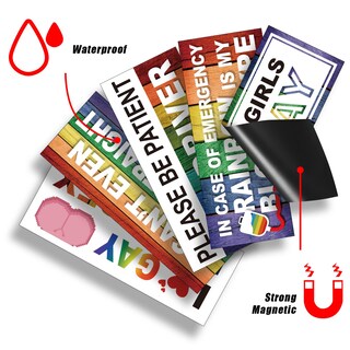Foto 4 | Foto 4 | Pegatinas Divertidas Para Coche Lgbt De Frienda, 10 Unidades - Venta Internacional.