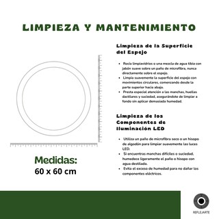 Foto 5 | Foto 5 | Espejo De Luz Led Circular Decorativo